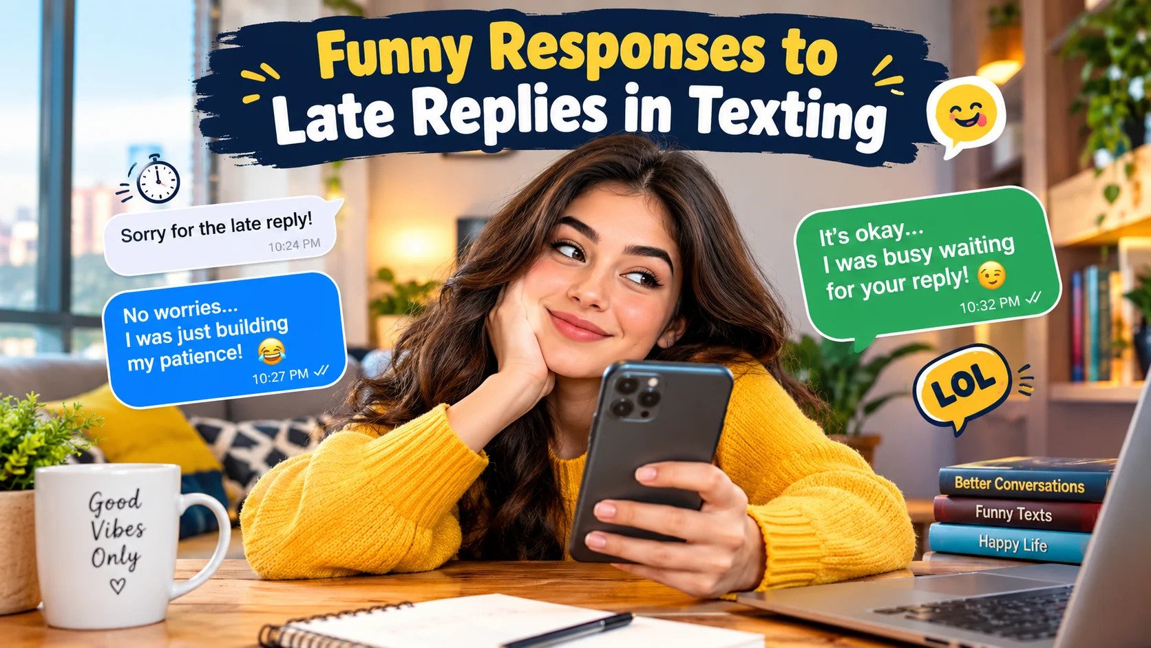 Funny Responses to Late Replies in Texting