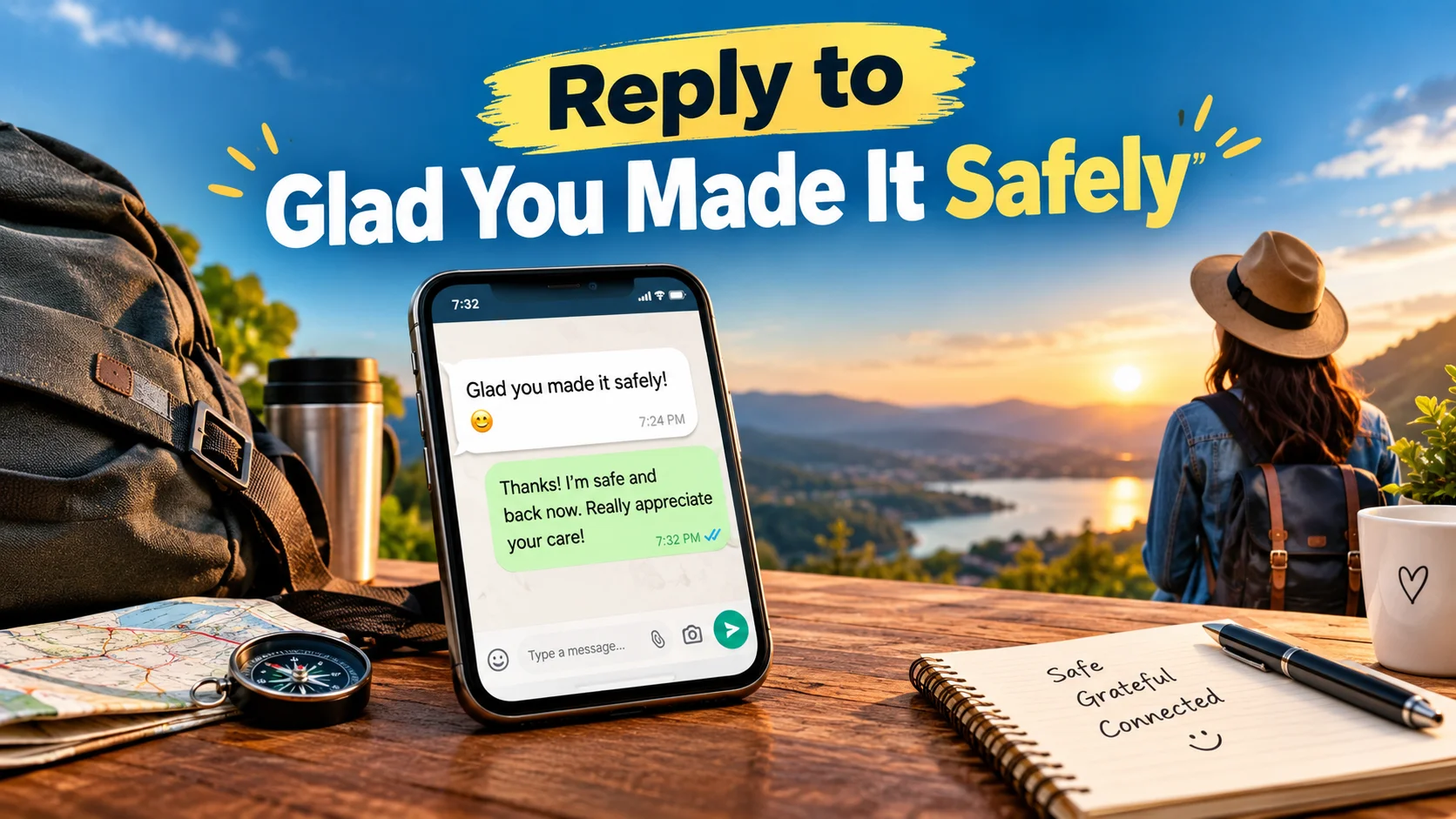 Best Ways to Reply to “Glad You Made It Safely”