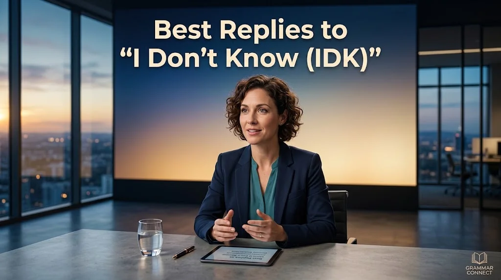 Best Replies to “I Don’t Know (IDK)” 