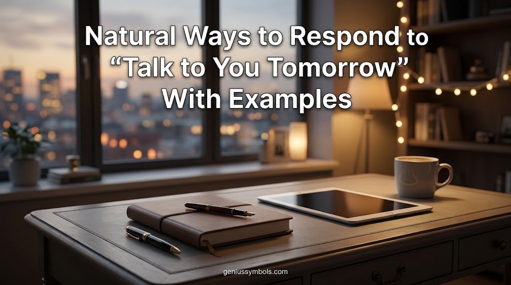 Natural Ways to Respond to “Talk to You Tomorrow”