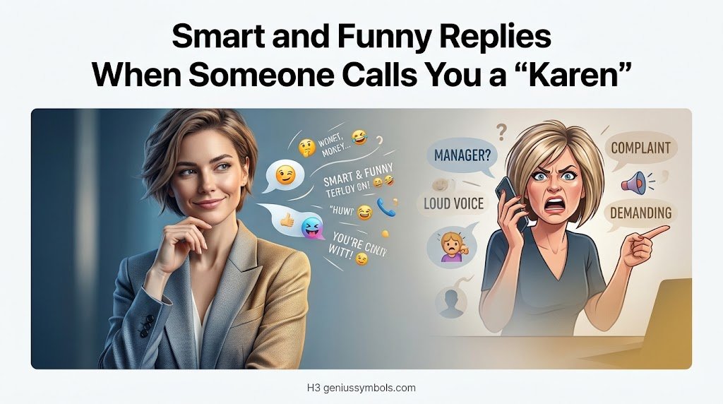 Smart and Funny Replies When Someone Calls You a “Karen”