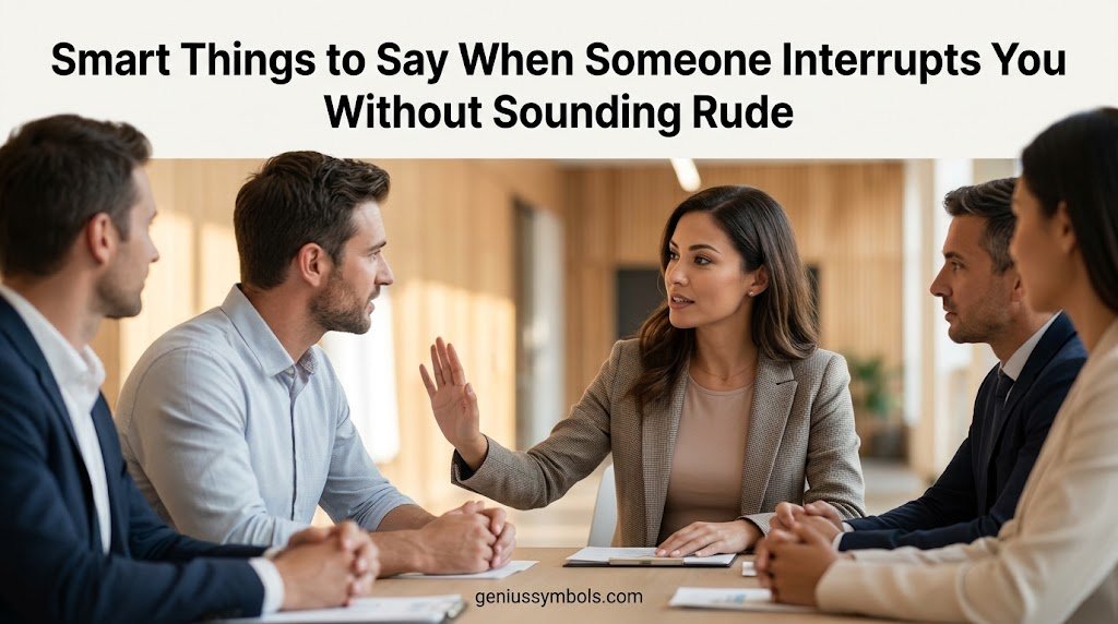 Smart Things to Say When Someone Interrupts You